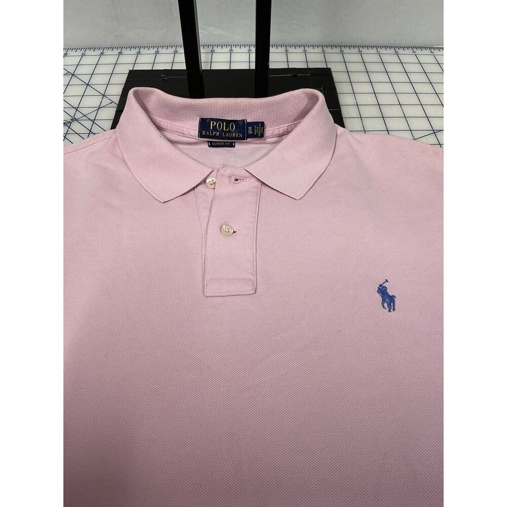 Ralph Lauren Men's Classic Short Sleeve Polo Shirt Pink XL‎ Embroidered